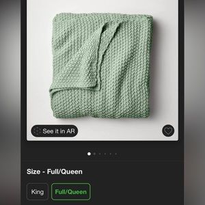 Full/Queen chunky knit casaluna blanket in sage green